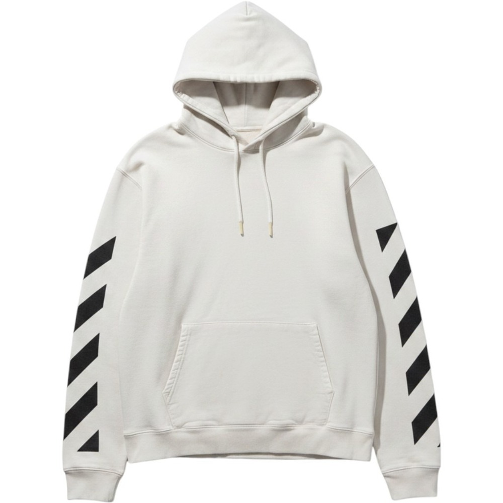 Off-White Diagonal Arrow Oversized Hoodie Men's M White Hypebeast Streetwear